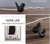 Black Small Ceramic Bird Statues for Bird Love Home Decor - We Love Hummingbirds