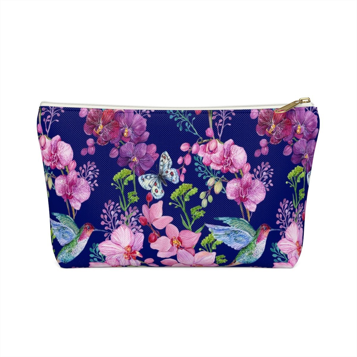 Purple And Pink Floral Pencil Pouch