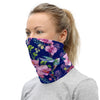 Blue Hummingbird Flowers Neck Gaiter Mask - We Love Hummingbirds