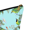 Blue Vintage Hummingbirds Flowers Accessory Pouch & Makeup Bag - We Love Hummingbirds