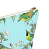 Blue Vintage Hummingbirds Flowers Accessory Pouch & Makeup Bag - We Love Hummingbirds