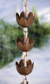 Browned Copper Lily Rain Chain - We Love Hummingbirds