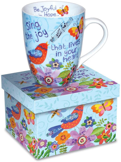 Ceramic Boxed Mugs, One Size, Sing Joy Bird - We Love Hummingbirds