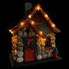 Charlevoix Stone Christmas Cottage with LEDs Bird House - We Love Hummingbirds
