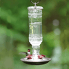 Clear Antique Bottle Decorative Glass Hummingbird Feeder - We Love Hummingbirds