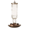 Clear Antique Bottle Decorative Glass Hummingbird Feeder - We Love Hummingbirds