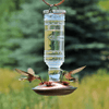 Clear Antique Bottle Decorative Glass Hummingbird Feeder - We Love Hummingbirds