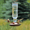 Clear Antique Bottle Decorative Glass Hummingbird Feeder - We Love Hummingbirds