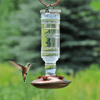 Clear Antique Bottle Decorative Glass Hummingbird Feeder - We Love Hummingbirds