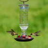 Clear Antique Bottle Hummingbird Feeder - Holds 10 oz of Nectar - We Love Hummingbirds