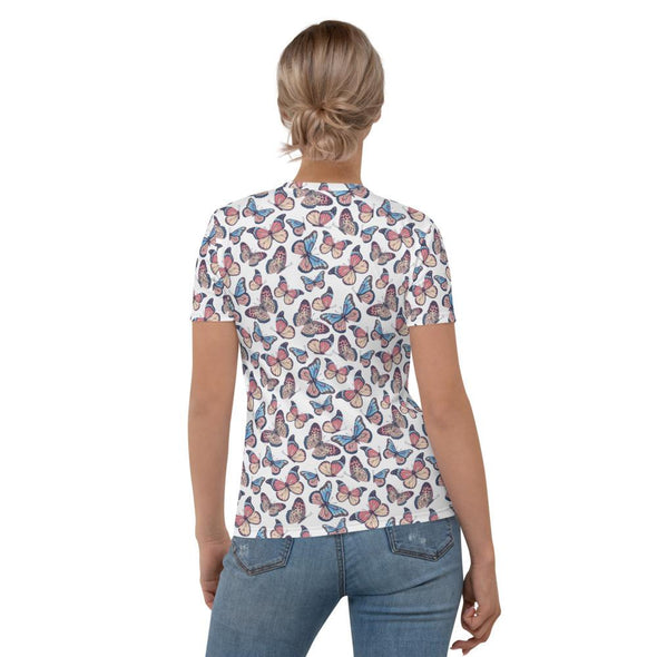 Colorful Butterflies All Over T-shirt - We Love Hummingbirds