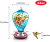 Comet Hand Blown Glass Hummingbird Feeder - Holds 34 oz of Nectar - We Love Hummingbirds