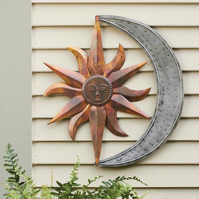 Copper and Silver Metal Celestial Wall Art - We Love Hummingbirds