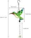 Cute Green Hummingbird Crystals Ornament Sun Catcher - We Love Hummingbirds
