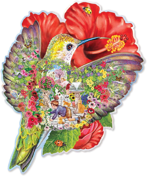 Decorative Hummingbird Shaped 750 Piece Jigsaw Puzzle - We Love Hummingbirds