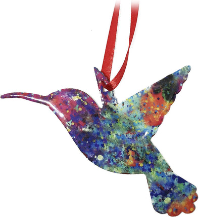 Die Cut Metal Bronze Hummingbird Christmas Ornament - We Love Hummingbirds