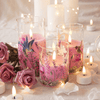 Eywamage Hummingbird Pink Floral Glass Flameless Candles with Remote, 3 Pack Flickering LED Battery Candles Gift Set D 3" H 4" 5" 6" Decorative Candles - We Love Hummingbirds