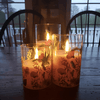 Eywamage Hummingbird Pink Floral Glass Flameless Candles with Remote, 3 Pack Flickering LED Battery Candles Gift Set D 3" H 4" 5" 6" Decorative Candles - We Love Hummingbirds