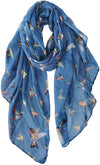 Floral Birds Print Scarf for Women - We Love Hummingbirds