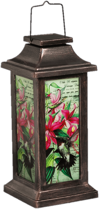 Fluttering Hummingbird Brown Solar Powered LED Outdoor Lantern - We Love Hummingbirds