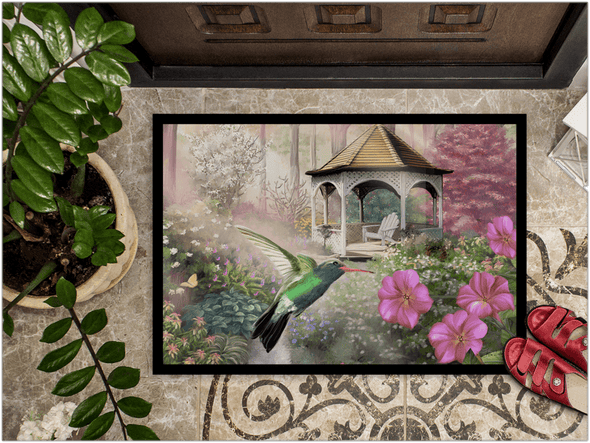 Garden Gazebo Hummingbird Non-Slip Outdoor Door Mat - We Love Hummingbirds