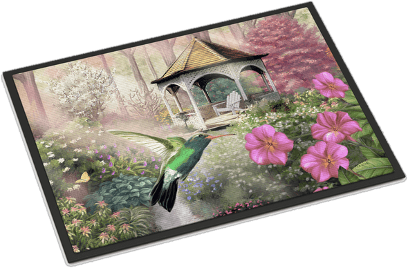 Garden Gazebo Hummingbird Non-Slip Outdoor Door Mat - We Love Hummingbirds