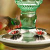 Green Antique Bottle Hummingbird Feeder - Holds 10 oz of Nectar - We Love Hummingbirds