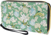 Green Hummingbird Floral Print RFID Blocking Wallet Clutch - We Love Hummingbirds