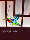 Handcrafted Hummingbird Stained Glass Window Sun Catcher - We Love Hummingbirds