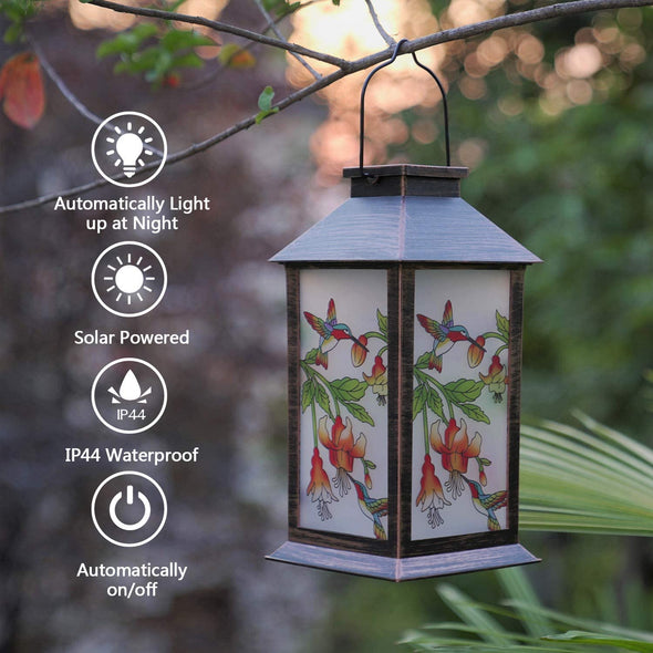 Hanging Hummingbird Solar Lantern Lights - We Love Hummingbirds