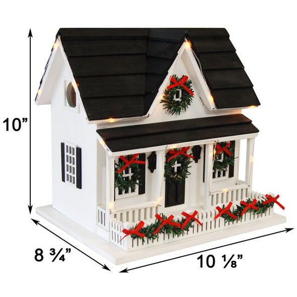 Holiday Bird House with LEDs Bird House - We Love Hummingbirds