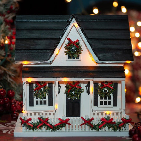 Holiday Bird House with LEDs Bird House - We Love Hummingbirds