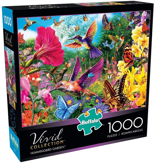 Hummingbird and Butterfly Garden - 1000 Piece Jigsaw Puzzle - We Love Hummingbirds