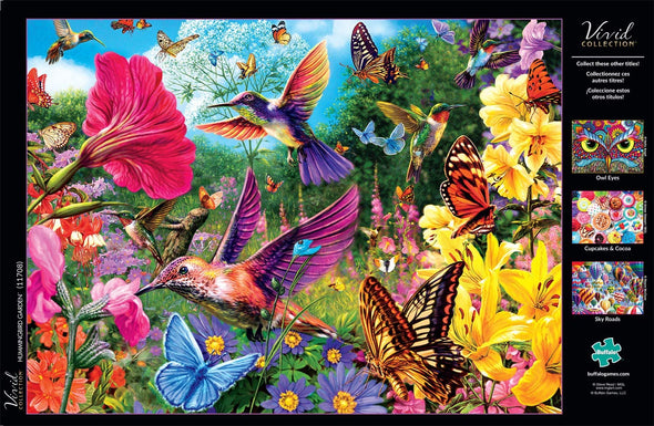 Hummingbird and Butterfly Garden - 1000 Piece Jigsaw Puzzle - We Love Hummingbirds