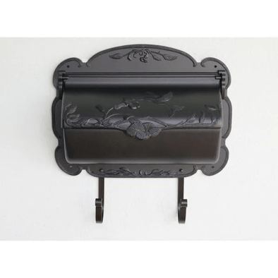 Hummingbird Black Wall Mount Horizontal Mailbox - We Love Hummingbirds