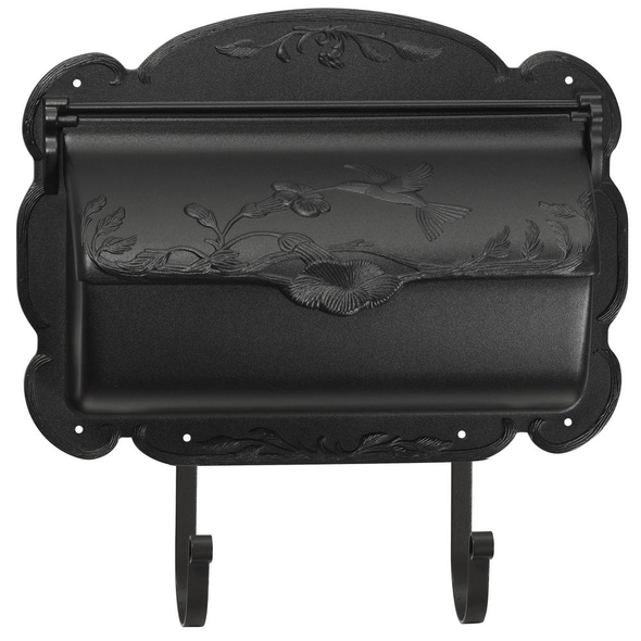 Hummingbird Cast Aluminum Mailbox, Black - We Love Hummingbirds