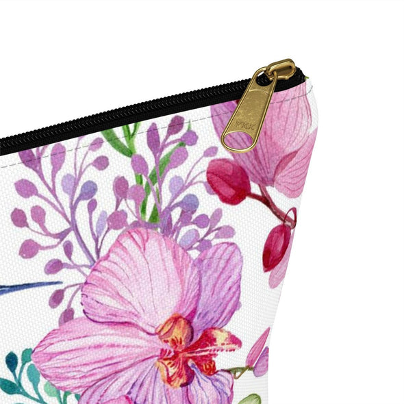 Hummingbird Flowers Accessory Pouch & Makeup Bag - We Love Hummingbirds