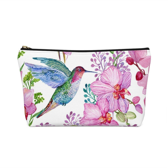 Hummingbird Flowers Accessory Pouch & Makeup Bag - We Love Hummingbirds