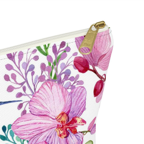 Hummingbird Flowers Accessory Pouch & Makeup Bag - We Love Hummingbirds