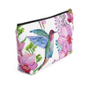 Hummingbird Flowers Accessory Pouch & Makeup Bag - We Love Hummingbirds