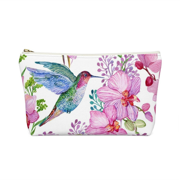 Hummingbird Flowers Accessory Pouch & Makeup Bag - We Love Hummingbirds