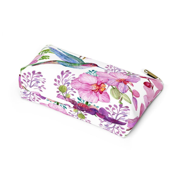 Hummingbird Flowers Accessory Pouch & Makeup Bag - We Love Hummingbirds