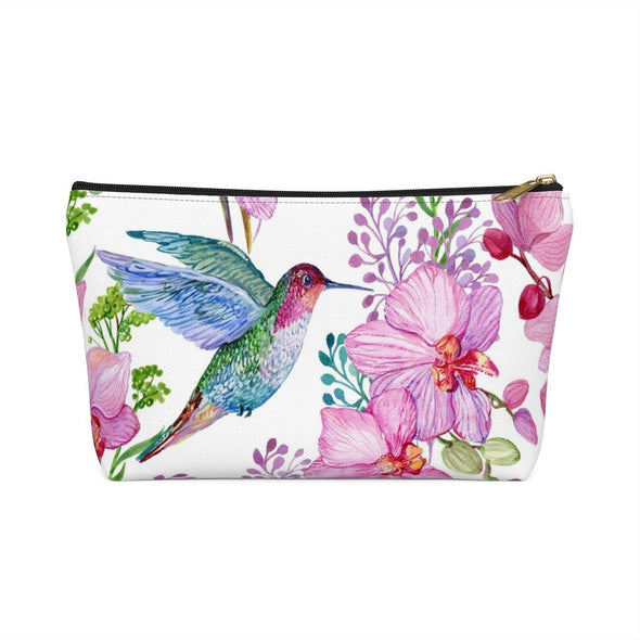 Hummingbird Flowers Accessory Pouch & Makeup Bag - We Love Hummingbirds