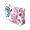 Hummingbird Flowers Accessory Pouch & Makeup Bag - We Love Hummingbirds