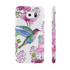 Hummingbird Flowers Slim Phone Case for iPhone, Samsung Galaxy, and Android - We Love Hummingbirds