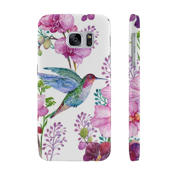 Hummingbird Flowers Slim Phone Case for iPhone, Samsung Galaxy, and Android - We Love Hummingbirds