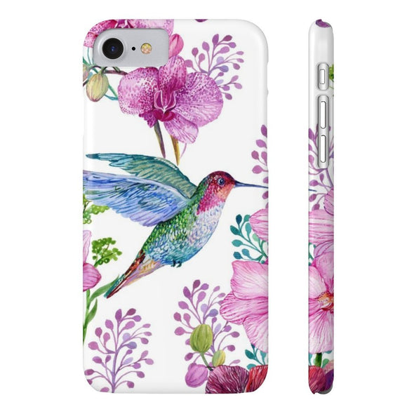 Hummingbird Flowers Slim Phone Case for iPhone, Samsung Galaxy, and Android - We Love Hummingbirds