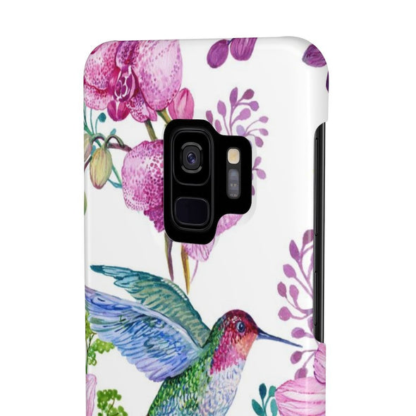 Hummingbird Flowers Slim Phone Case for iPhone, Samsung Galaxy, and Android - We Love Hummingbirds