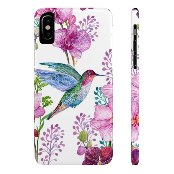 Hummingbird Flowers Slim Phone Case for iPhone, Samsung Galaxy, and Android - We Love Hummingbirds