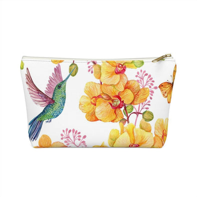Hummingbird Garden Flowers Accessory Pouch & Makeup Bag - We Love Hummingbirds